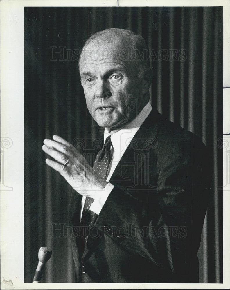 1984 Press Photo Senator John Glenn Chicago Illinois - Historic Images