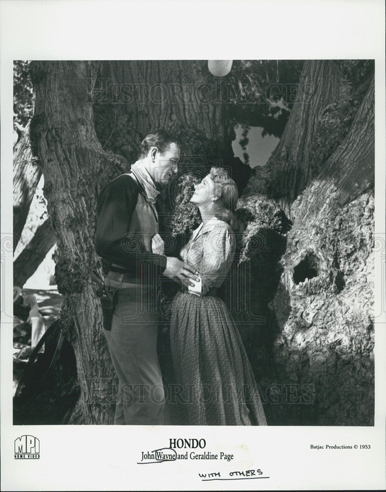 Press Photo  American Actor John Wayne and Actress Geraldine Page. - Historic Images