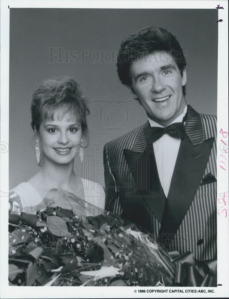 1986 Press Photo Alan Thicke hosts the Miss Hollywood, 1986 Pagaent - Historic Images