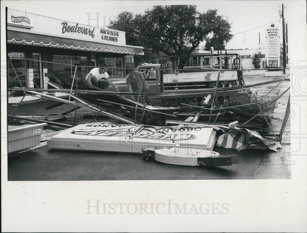 1972 Press Photo tornado Pinellas County shattering homes Yacht Club Estates - Historic Images