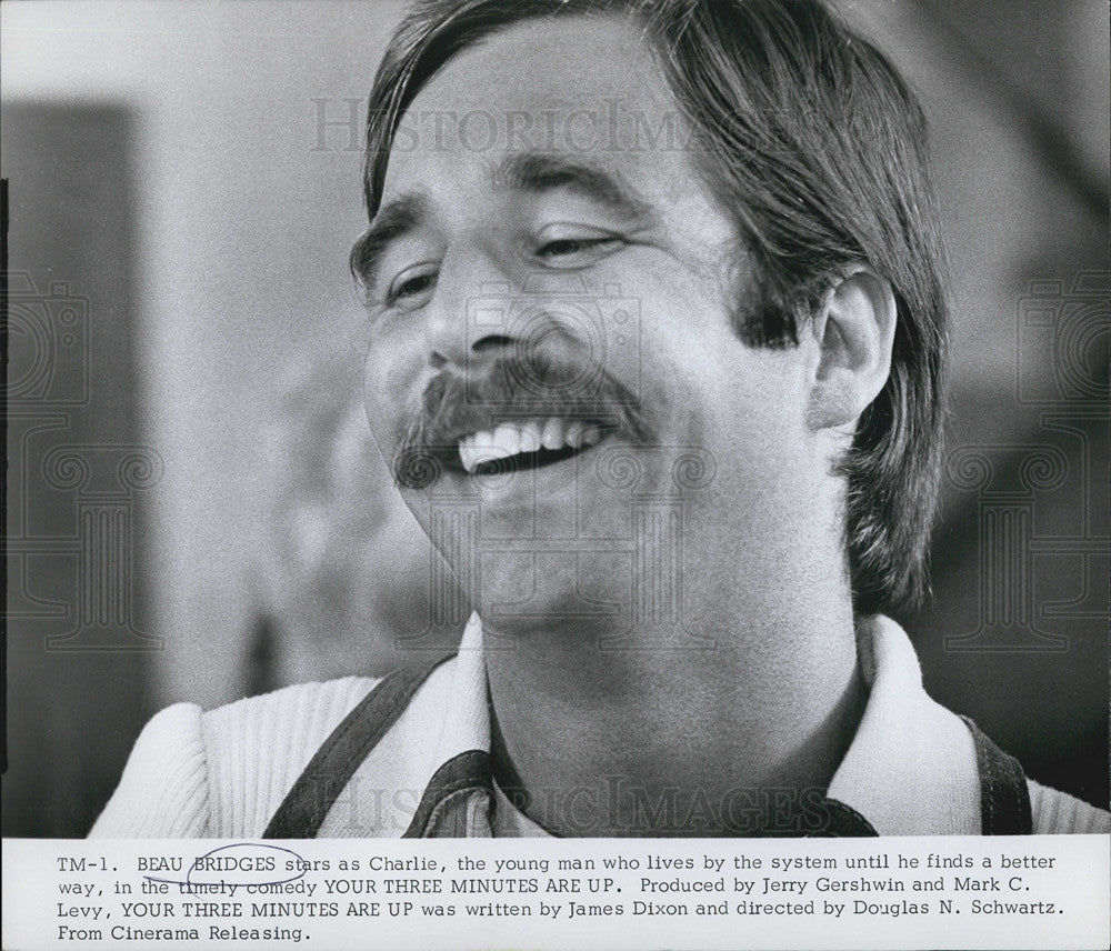 1973 Press Photo Your Three Minutes Are Up Beau Bridges - Historic Images