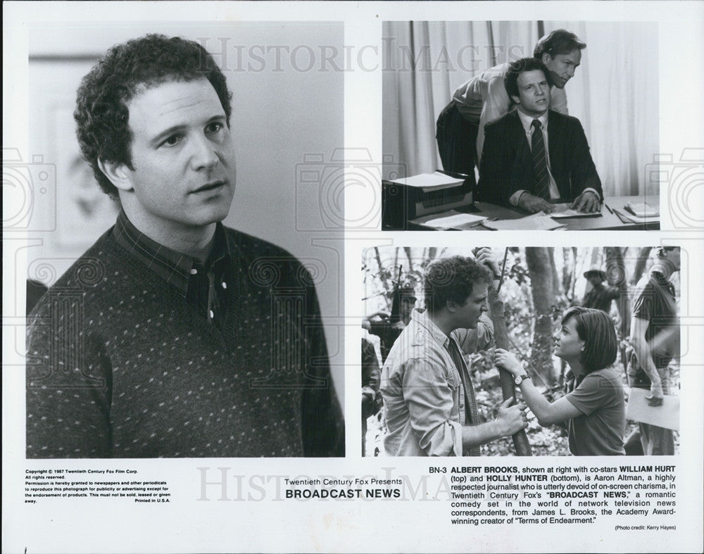 1987 Press Photo Scenes from &quot;Broadcast News&quot; - Historic Images