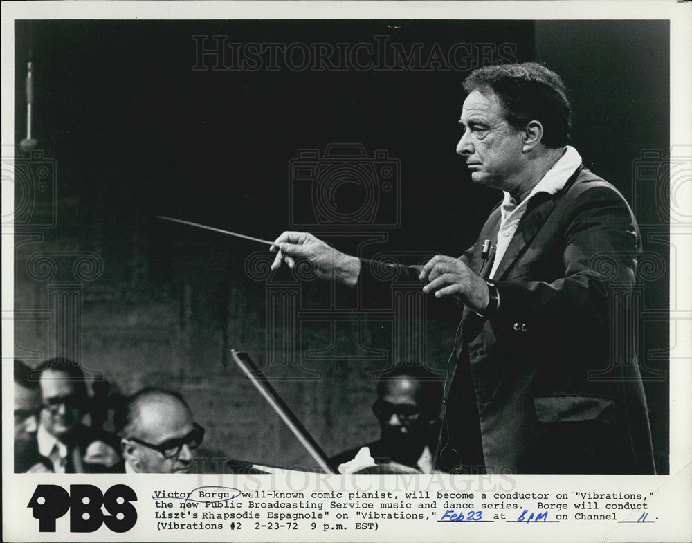 1972 Press Photo Victor Borge will conduct Vibrations - Historic Images