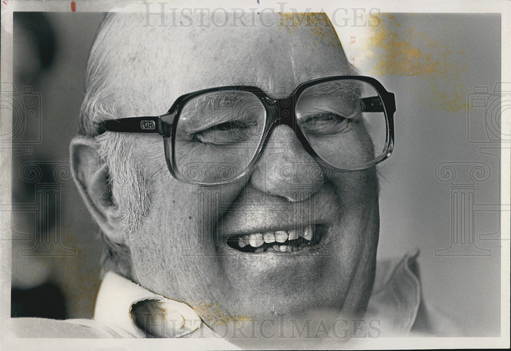 1981 Press Photo Jack Brickhouse sportscaster - Historic Images