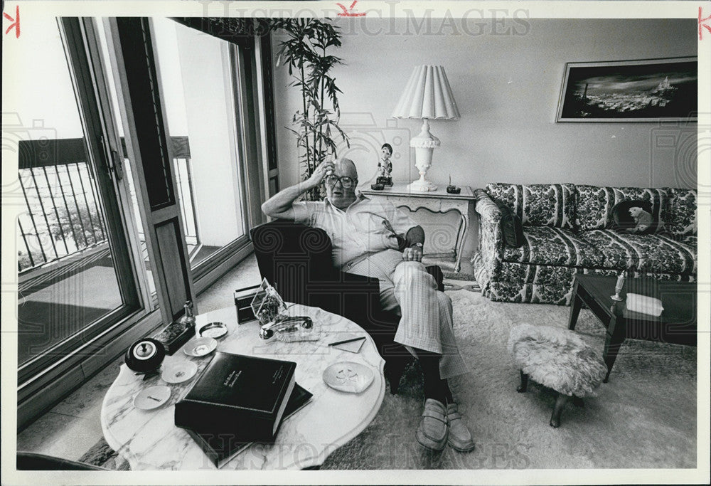 1981 Press Photo Jack Brickhouse sportscaster - Historic Images