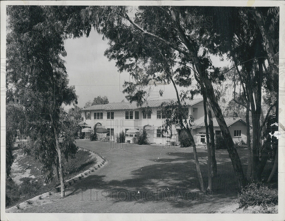 1955 Press Photo buildings luxury resort Inn Rancho Sante Fe Solano Beach - Historic Images