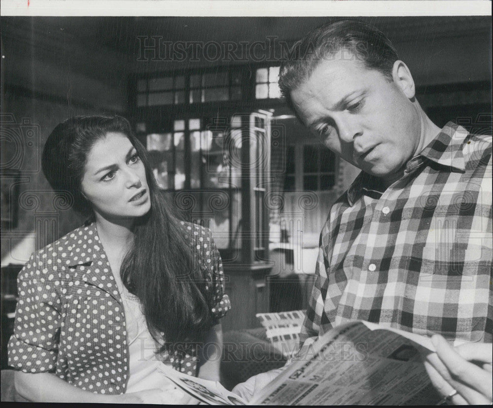 1961 Press Photo Pier Angeli and Richard Attenborough from &quot;The Angry Silence&quot; - Historic Images