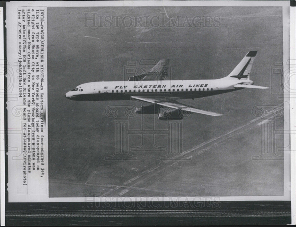 1964 Press Photo  Eastern Airlines DC8. - Historic Images