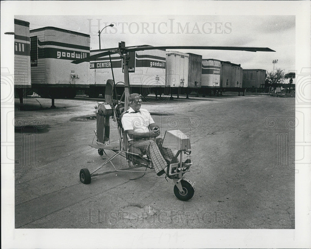 1983 Press Photo Gyro-copter Given to Goodwill Industries by F. Ken Henriquez - Historic Images