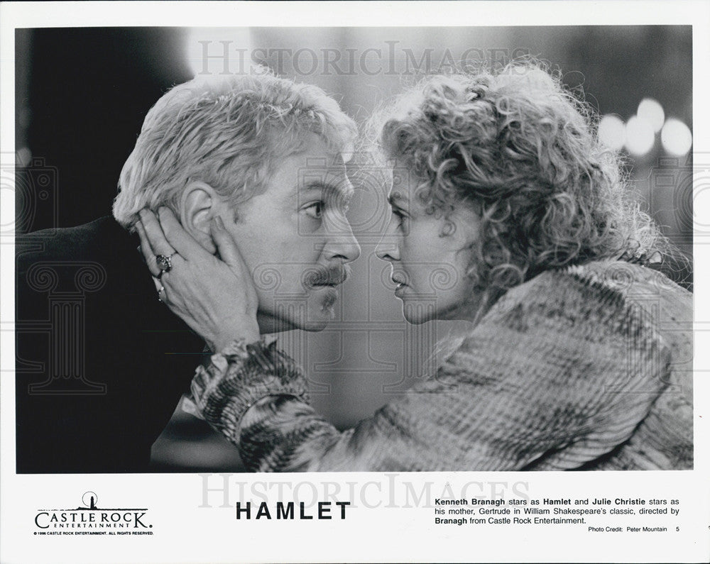 1997 Press Photo Kenneth Branagh and Julie Christie in Hamlet - Historic Images