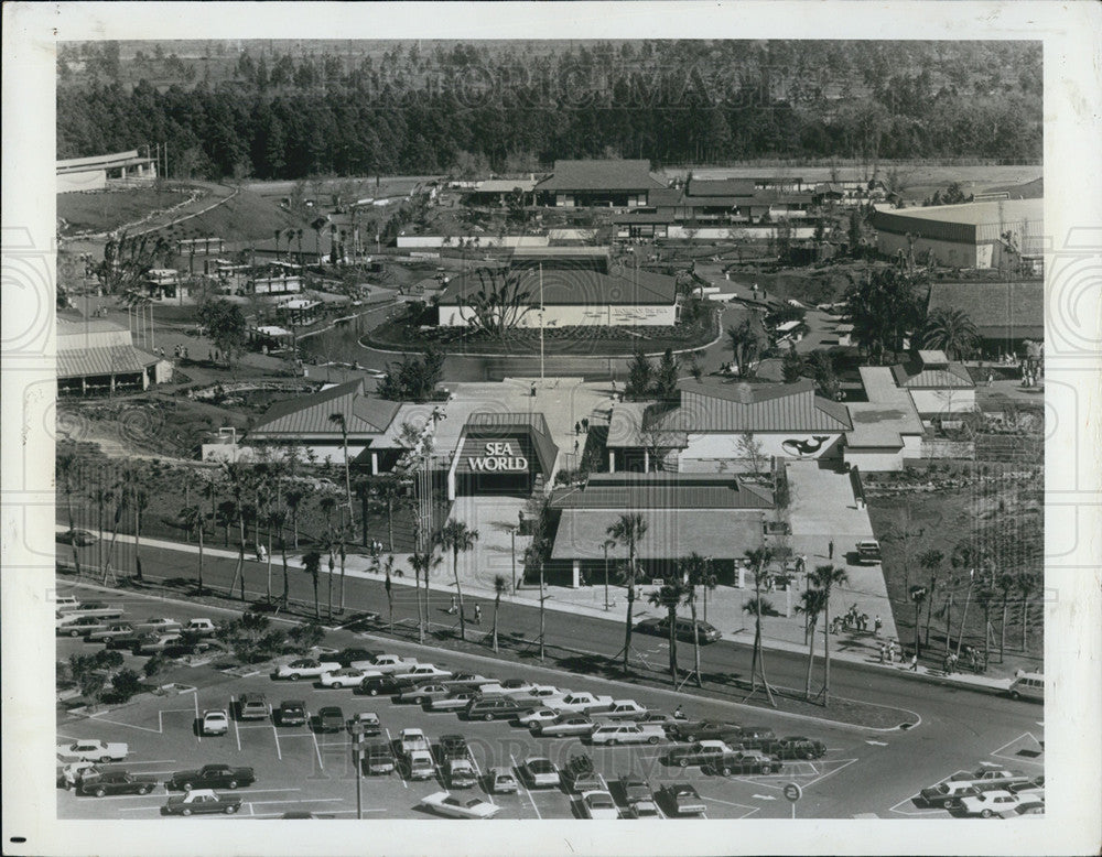 1975 Press Photo Aerial View, Sea World, Florida - Historic Images