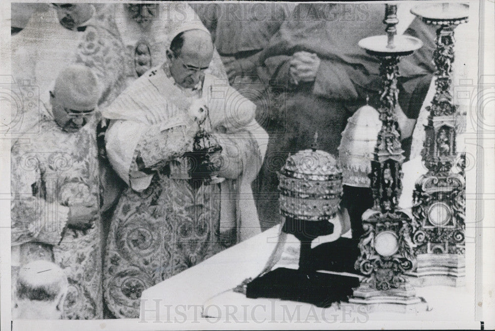 1963 Press Photo Mass celebrated by Pope Paul VII - Historic Images