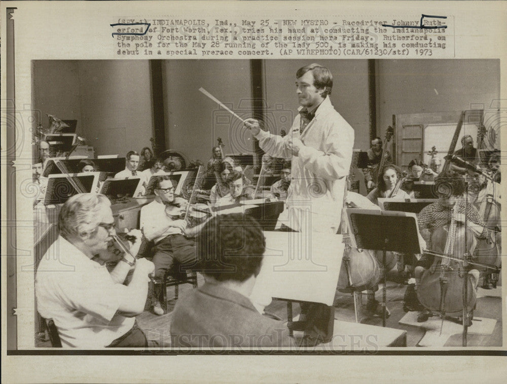 Race Car Driver Johnny Rutherford 1973 Vintage Press Photo Print ...