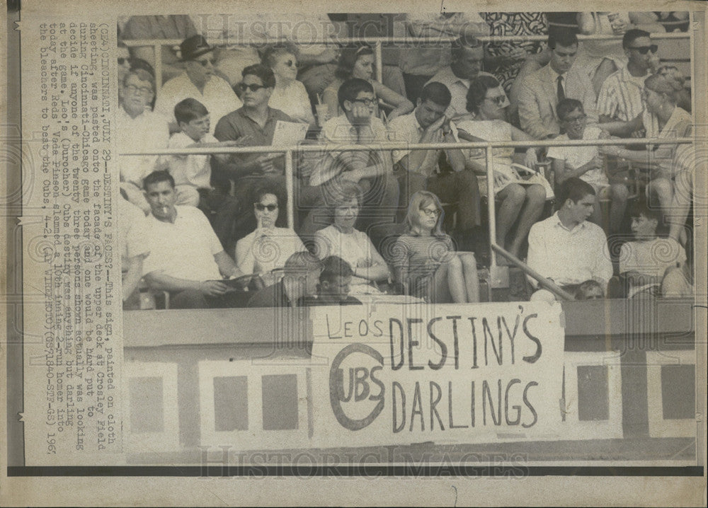 1961 Press Photo Crowds at a Chicago Cubs game - Historic Images