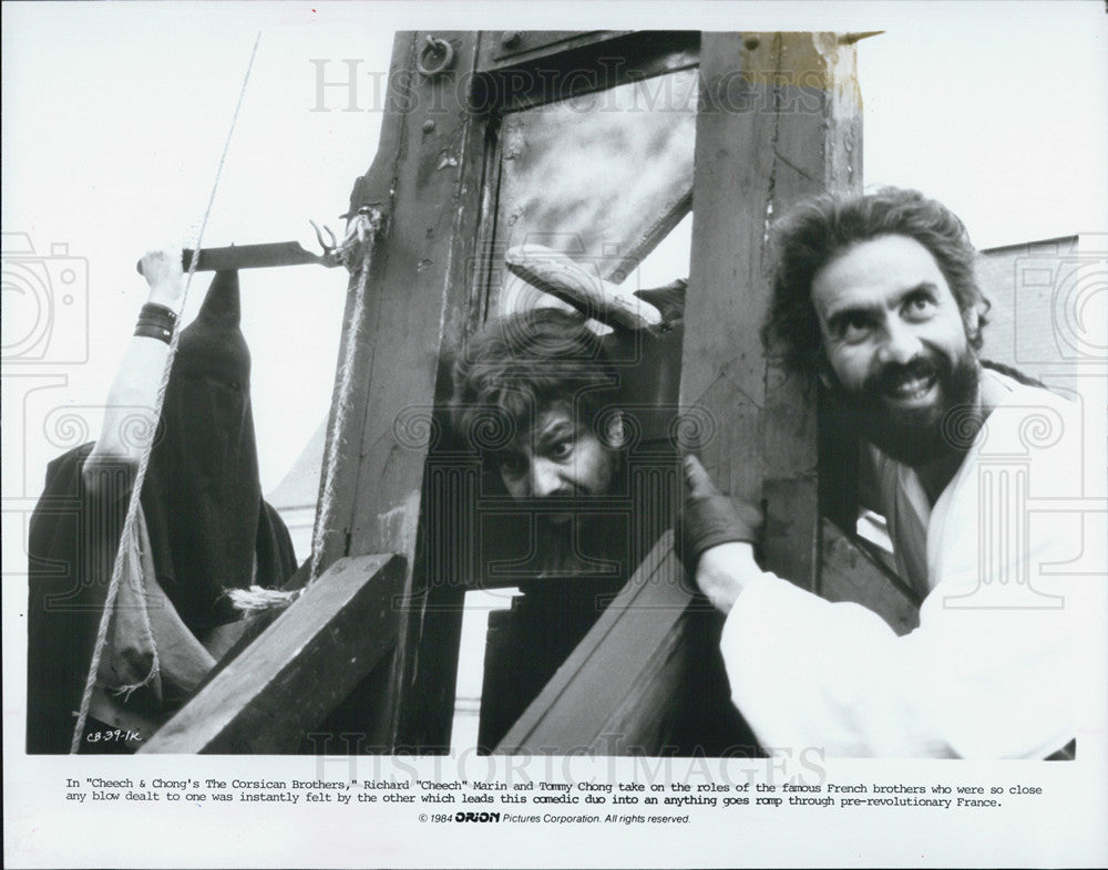 1984 Press Photo Cheech &amp; Chong The Construction Brothers - Historic Images