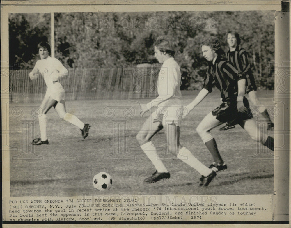 1974 Press Photo Oneonta '74 International Youth Soccer Tournament - Historic Images