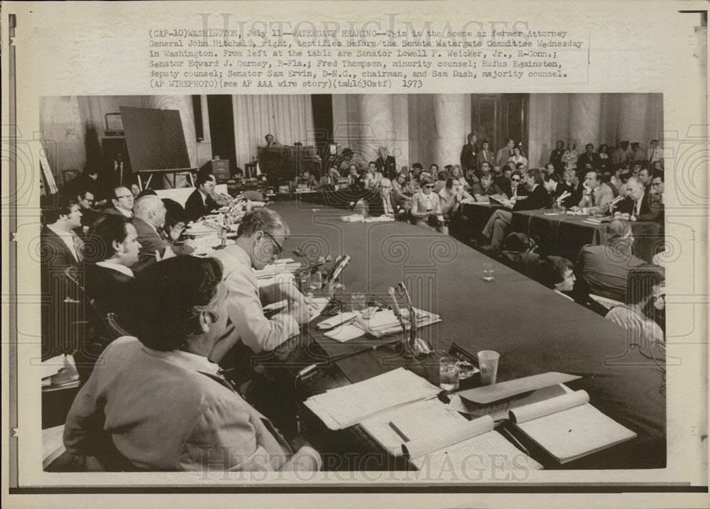 1973 Press Photo Material hearing before Senate - Historic Images