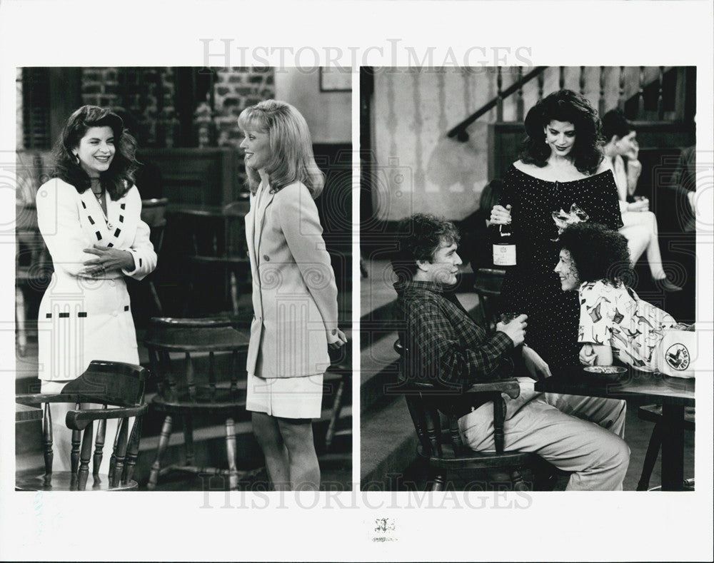 1993 Press Photo &quot;Cheers&quot; Women Kirstie Alley, Shelley Long, and Rhea Pearlman - Historic Images