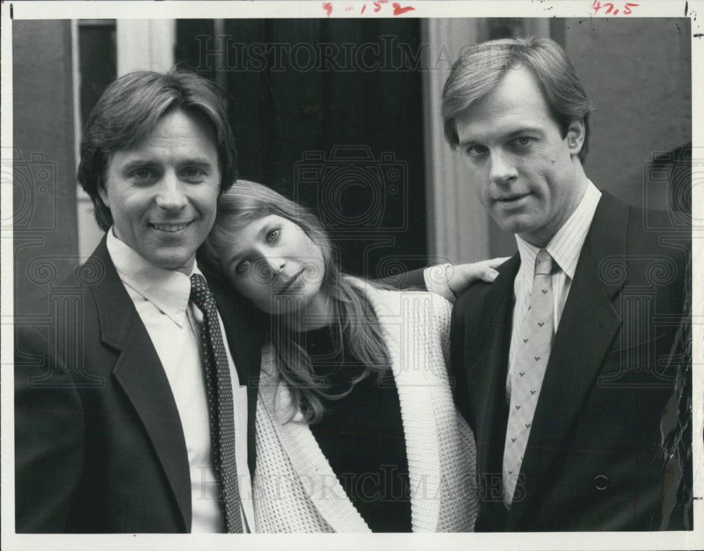 1984 Press Photo Joel Higgins, Deborah Raffin, Stephen Collins, Threesome - Historic Images