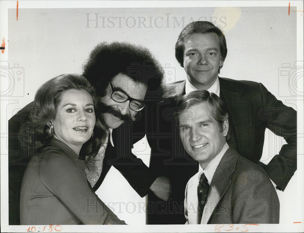 1975 Press Photo &quot;Today&quot; show,Barbara Walters,Gene Shalit,Jim Hartz,Lew Wood - Historic Images