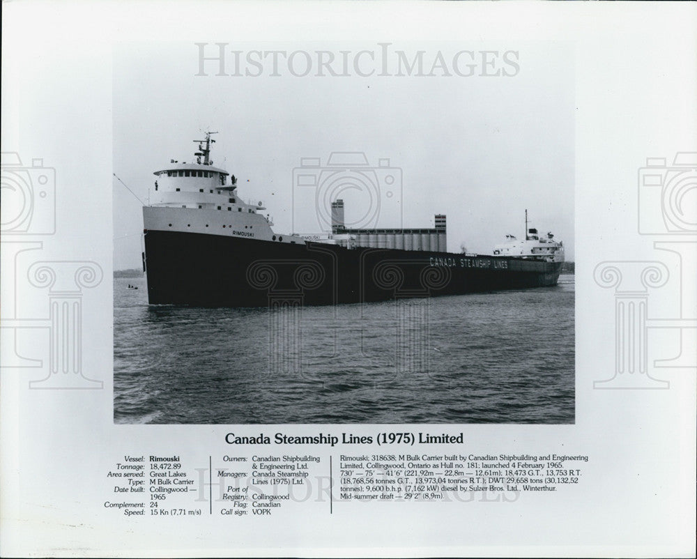 1975 Press Photo Canada Stemship Lines Ship - Historic Images