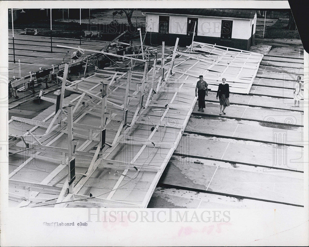 1966 Press Photo Mirror Lake Shuffleboard Club Construction Hurricane Florida - Historic Images