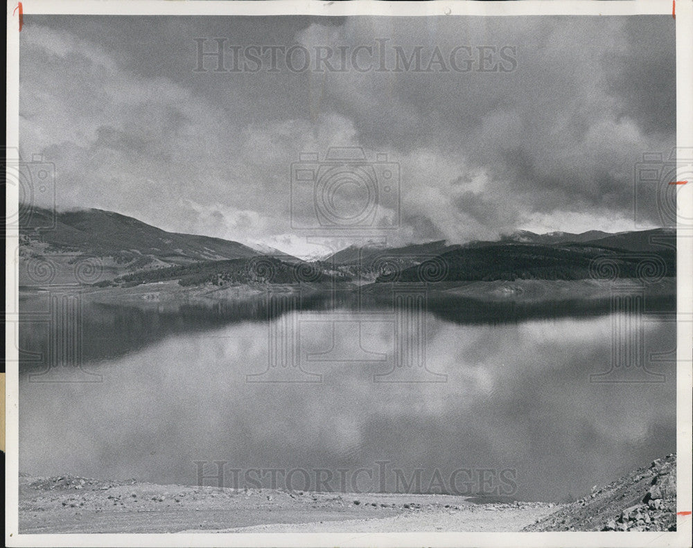 1965 Press Photo Dillon Dam on Blue River in Colorado - Historic Images