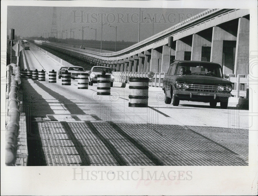 1970 Press Photo Gandy Bridge  in Florida under repair - Historic Images