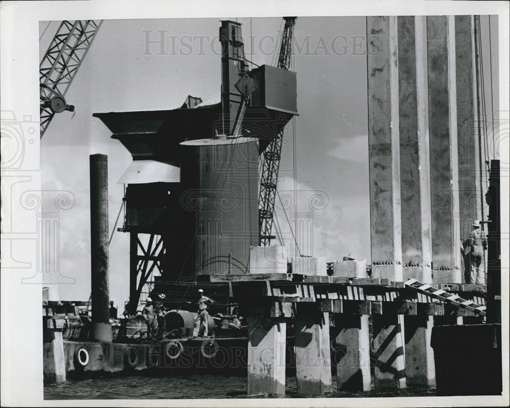 Press Photo Bridges Frisklane Construction - Historic Images