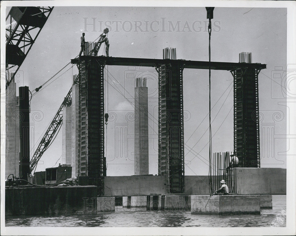 Press Photo Frankland Construction bridge - Historic Images