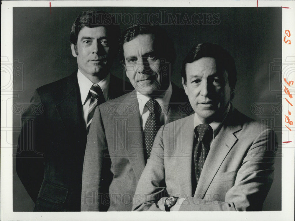 1975 Press Photo Dan Rather Morley Safer Mike Wallace Of &quot;60 Minutes&quot; - Historic Images