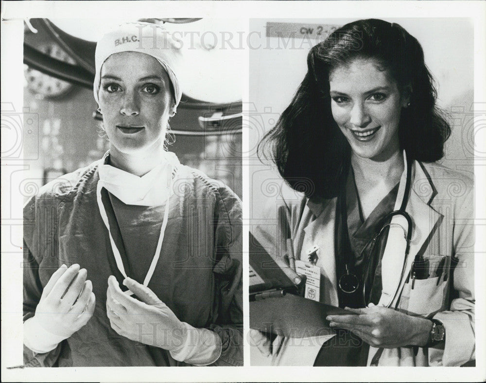 1986 Press Photo Patricia Kalember As Kay O&#39;Brien Surgeon 2 Pictures On CBS - Historic Images