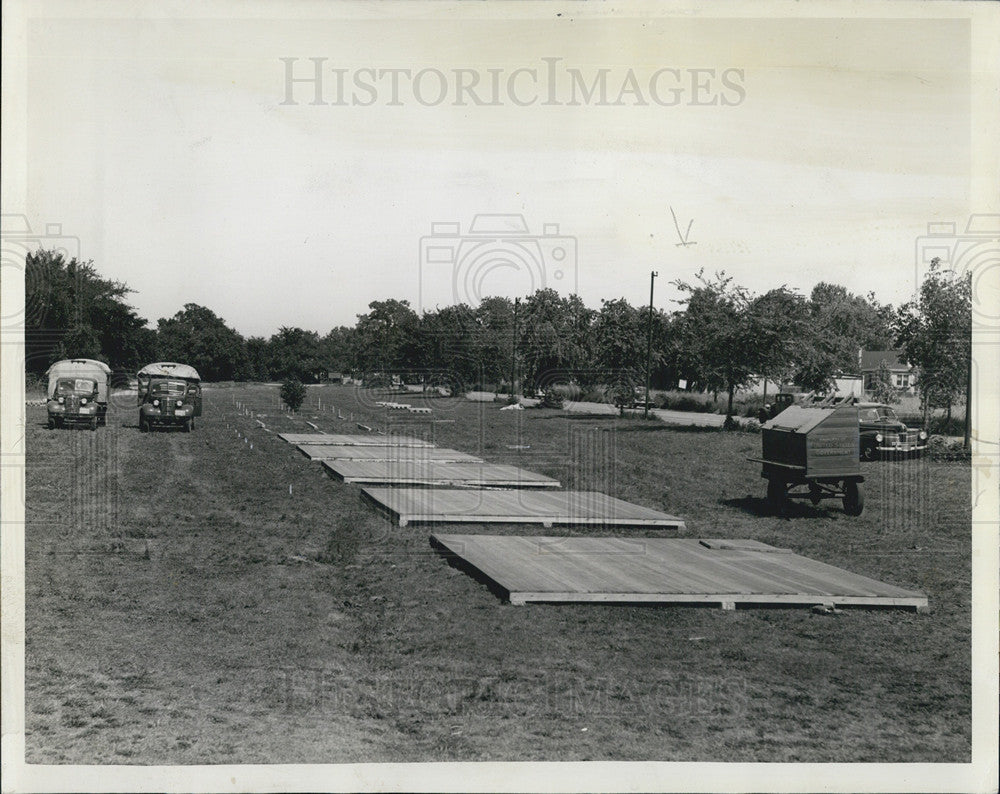 1941 Press Photo CCC workers building a new camp between Cicero and Crawford Str - Historic Images