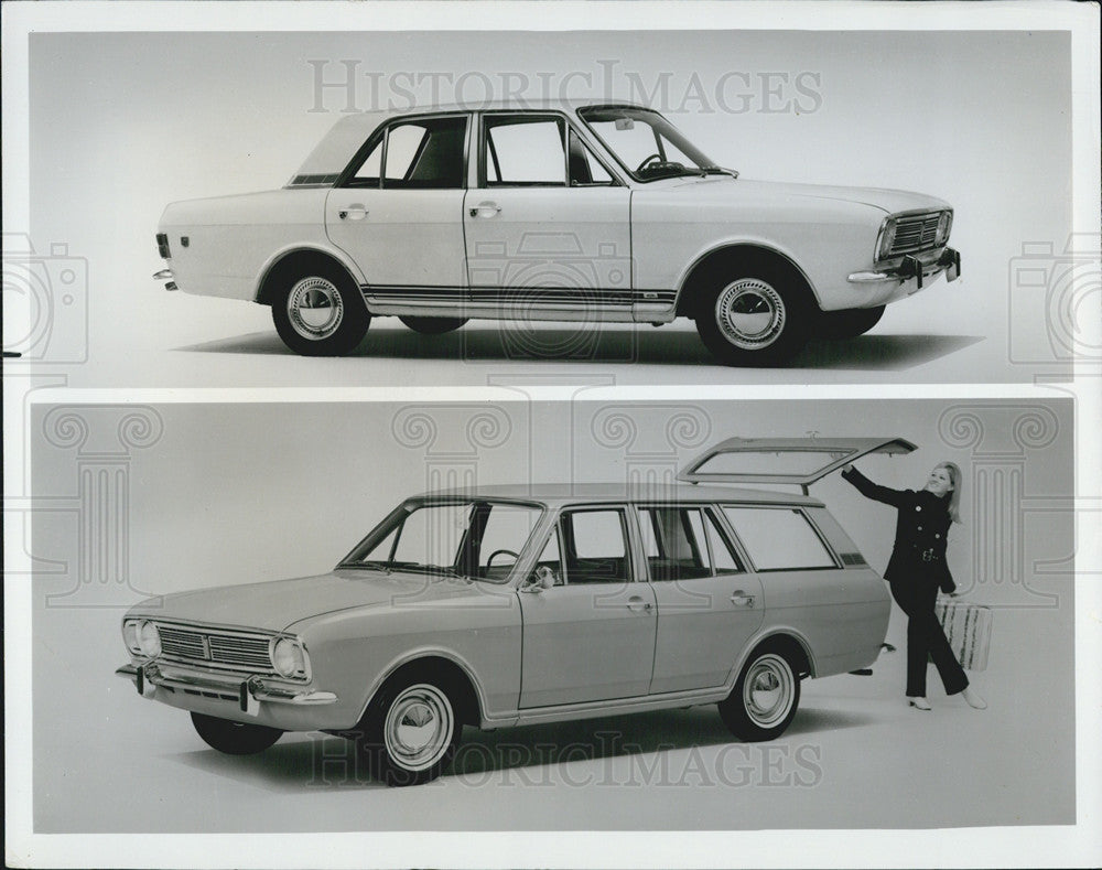 1968 Press Photo 4 Door Cortina GT 2 Pictures Hatchback And Regular Sedan COPY - Historic Images