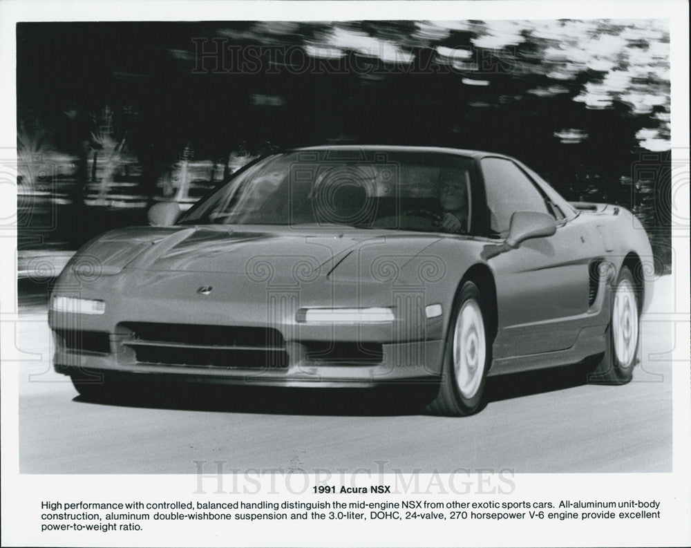 1991 Press Photo Acura nsx automobile Vehicle - Historic Images