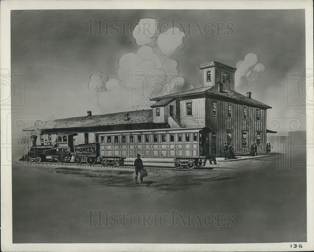 Press Photo The Illinois-Chicago Historical Railroad Station - Historic Images