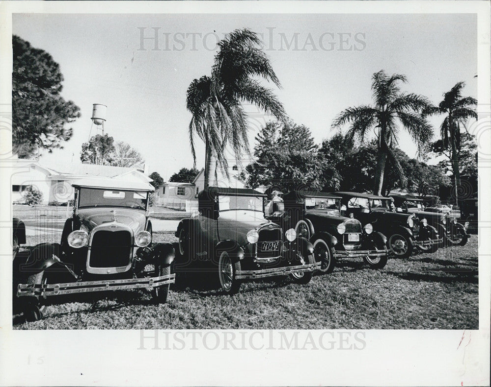 1982 Press Photo Model T Fords awaiting judging - Historic Images