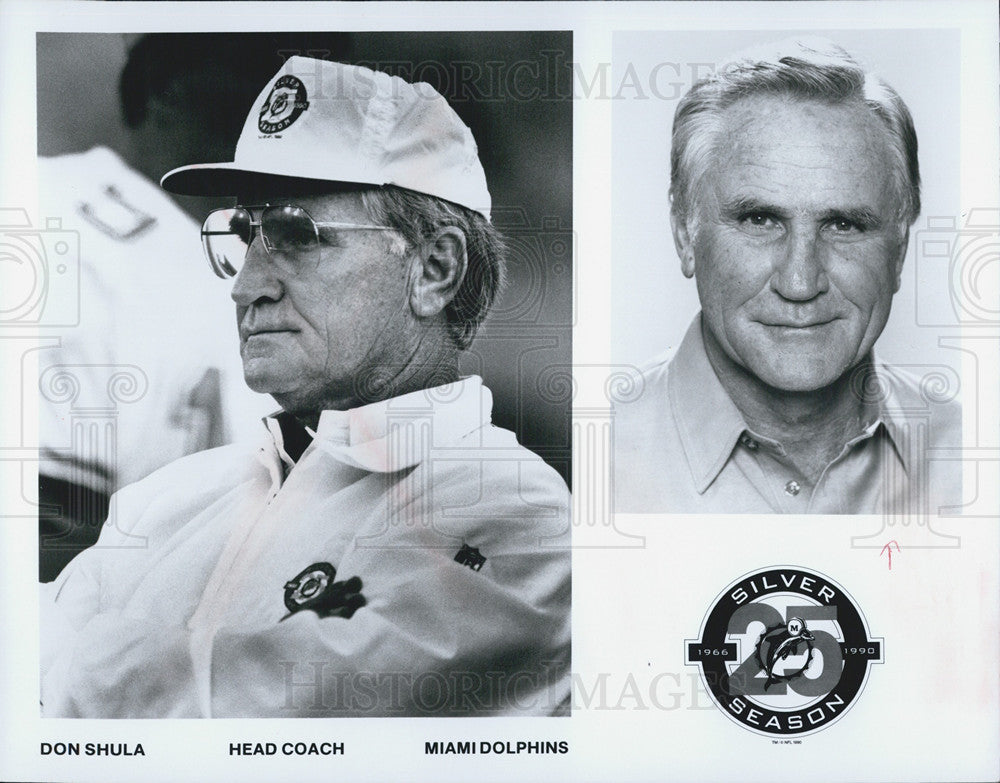 Press Photo Don Shula Head Coach Miami Dolphins - Historic Images