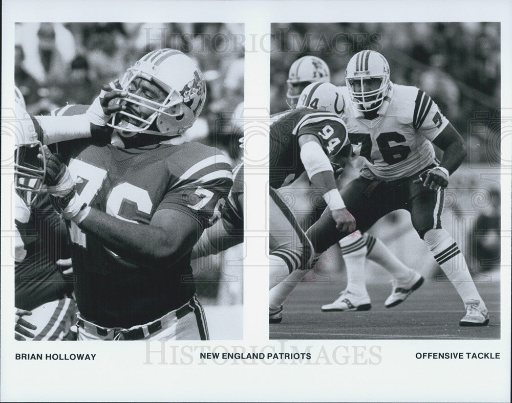 Press Photo New England Patriots Brian Holloway Offensive Tackle - Historic Images