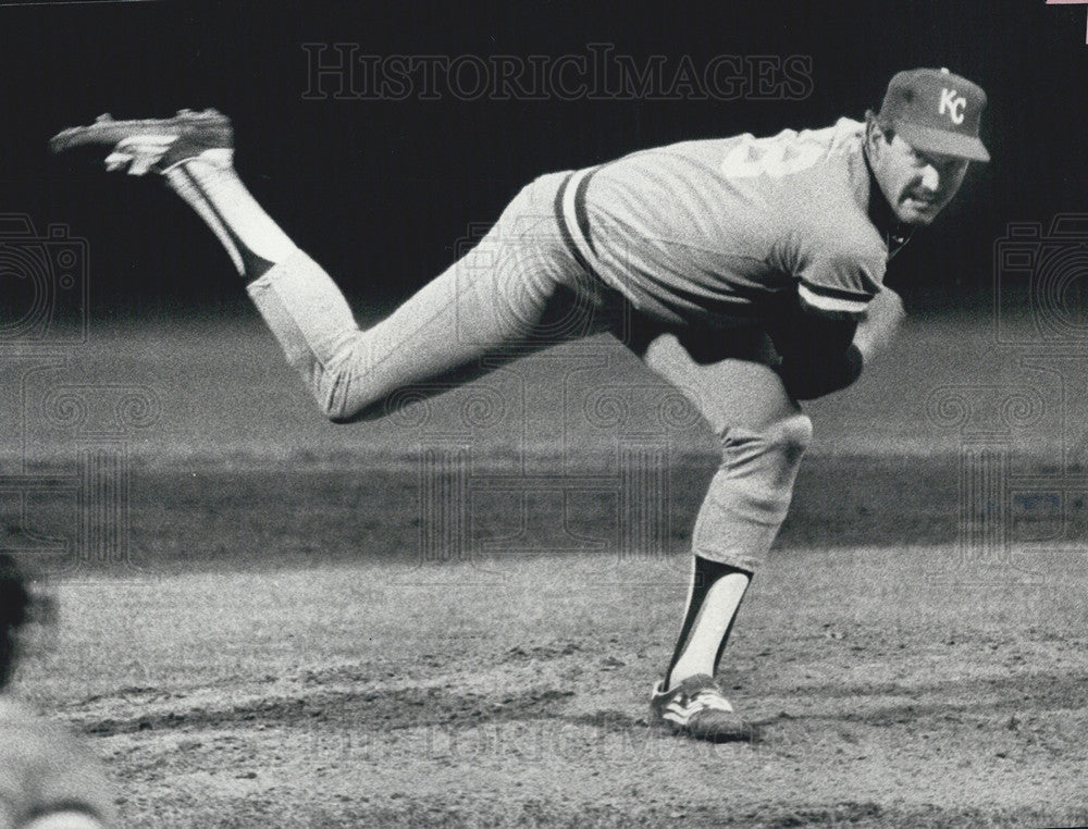 1980 Press Photo Rich Gale Kansas City Royals Pitcher - Historic Images