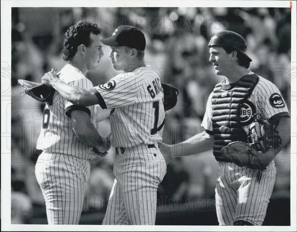 1993 Press Photo Mike Morgan, Mark Grace, Rick Wilkins - Historic Images