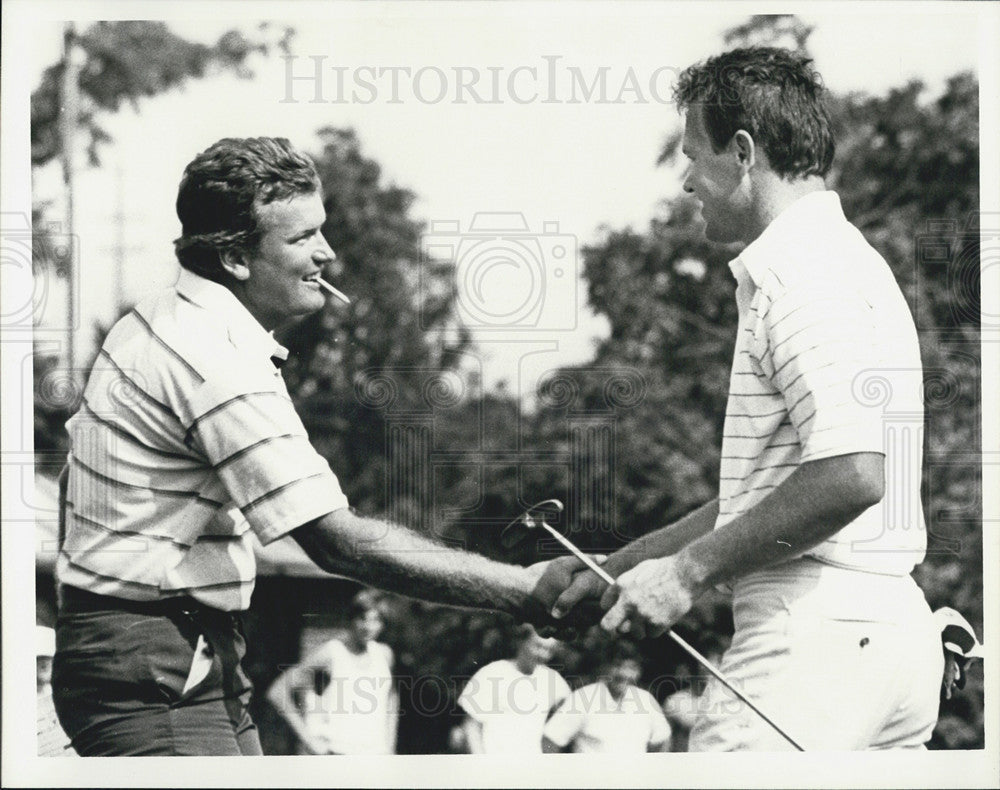 1980 Press Photo Lynn Jackson &amp; Steve Groves in Michigan Open golf - Historic Images