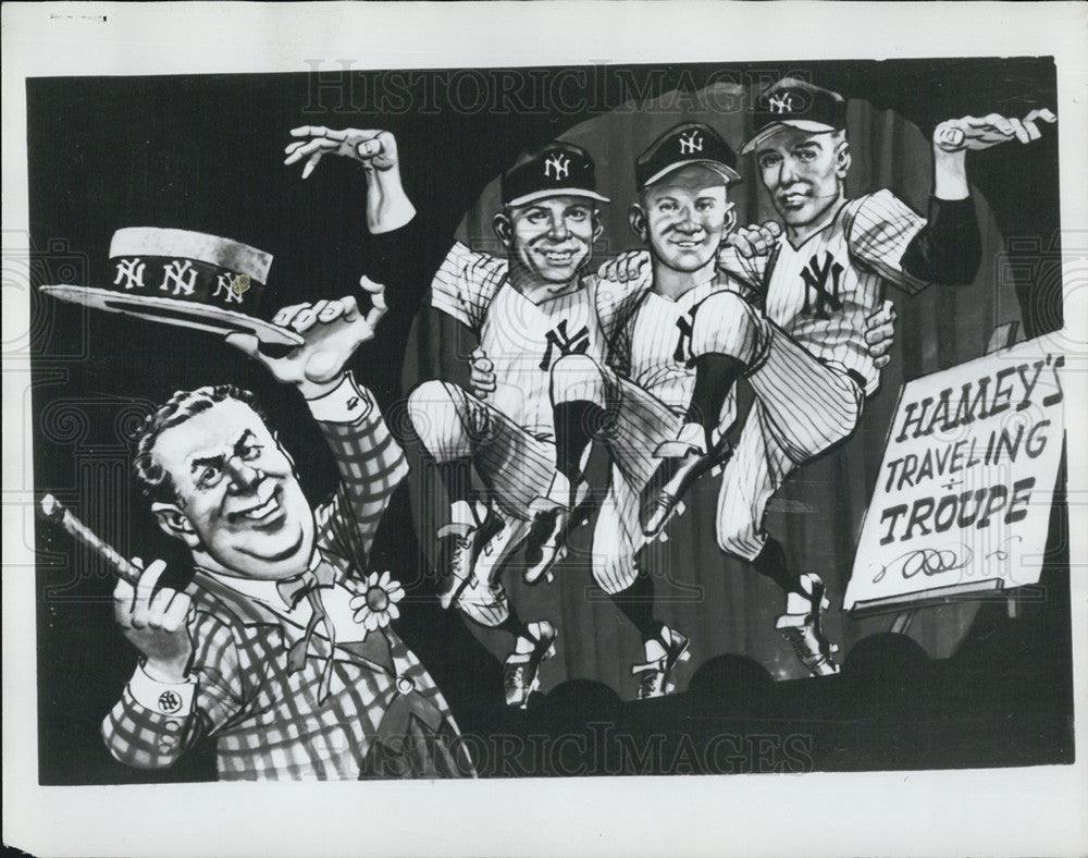 Press Photo Cartoon of NY Yankees - Historic Images