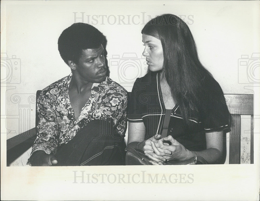 1973 Press Photo Houston Astros Cesar Cedano and his wife - Historic Images