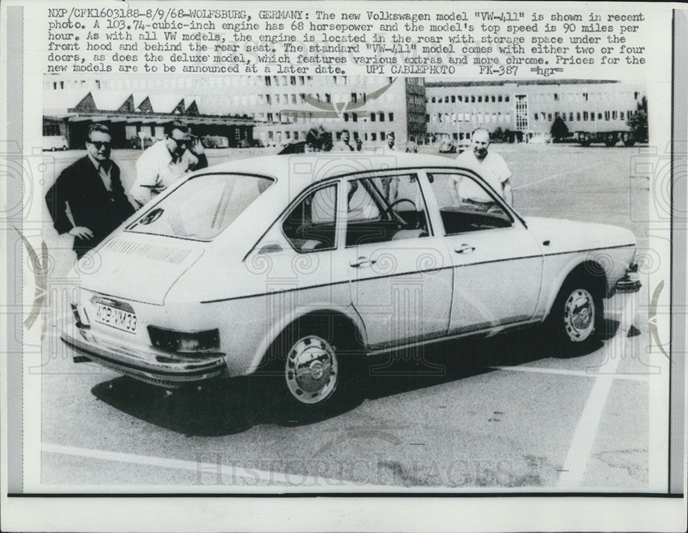 1968 Press Photo Volkswagen VW-411 Four Door - Historic Images