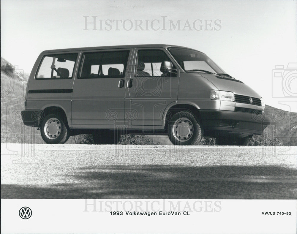 1993 Press Photo of the Volkswagen EuroVan CL model - Historic Images