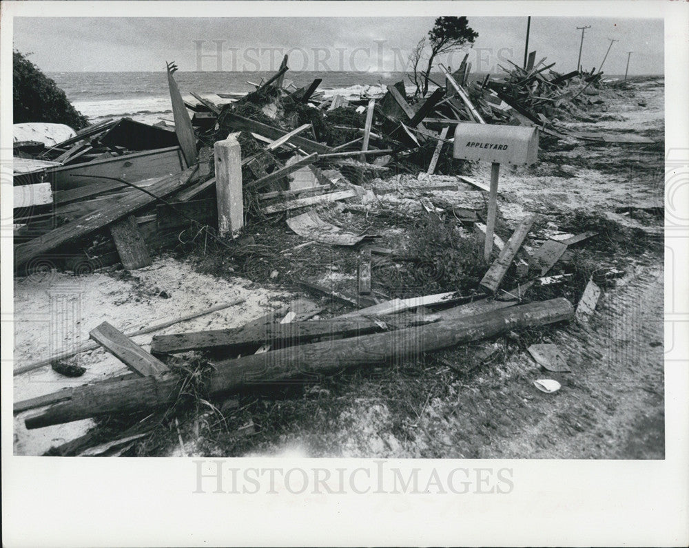 1972 Press Photo of damage to Alligator Point by Hurricane Agnes - Historic Images