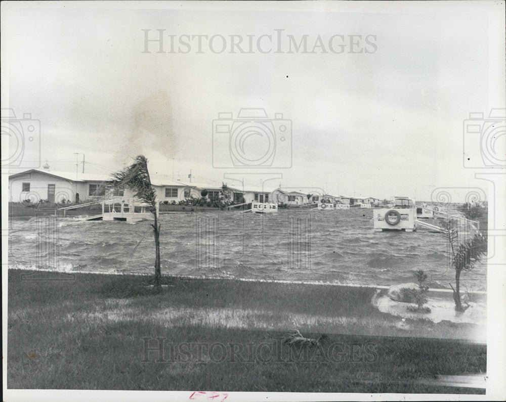 1972 Press Photo of Sea Ranch Canals full after Hurricane Agnes - Historic Images