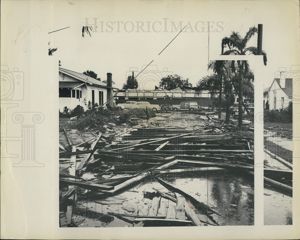 1949 Press Photo Hurricane devestation - Historic Images