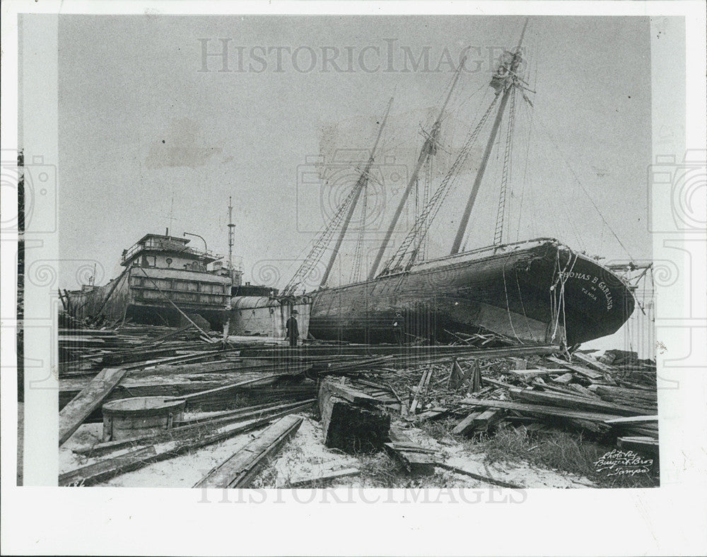 1992 Press Copy Photo Devestation from 1921 hurricane that hit Florida - Historic Images